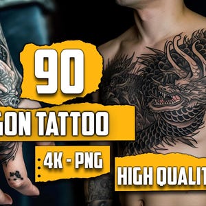 90 Tattoo Style Dragon Designs. Download, and printable.