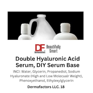 2% Hyaluronic Acid Serum, with High and low molecular weight of HAs, for skincare or base for DIY immagine 1