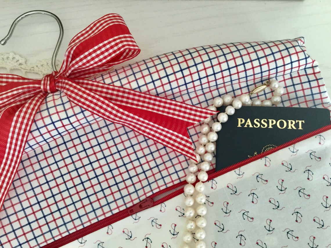 Nautical Anchors Aweigh Travel Closet Hanger Safe Pocket in Etsy