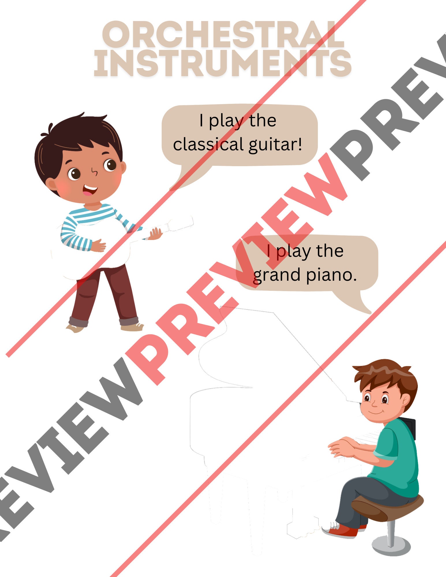 Know Your Musical Instruments: Orchestra Family - Etsy