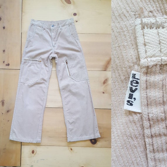 as-is* Deadstock 1970s Corduroy Bell Bottom Trouser Pants W/ 7