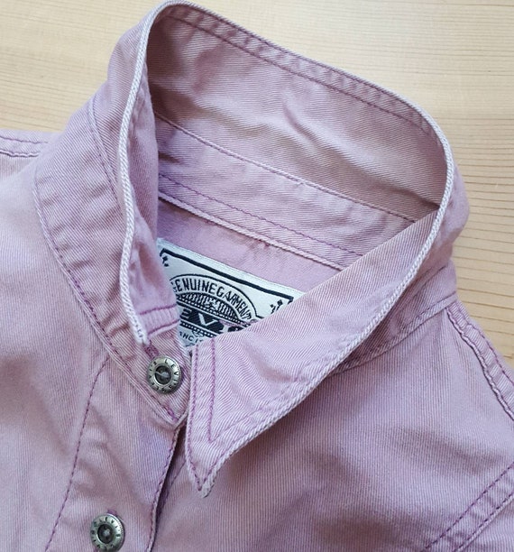 Vintage Levi's Shirt // Vtg  Levis Dusty Pink Cot… - image 4