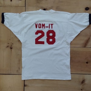 Vintage Gamma Phi Beta Jersey Cut Tee w/ Applique Named Vom-It // All Cotton Made in the USA T Shirt image 4
