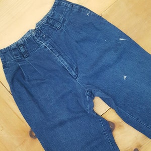 Vintage Cherokee High Waist Pleated Distressed Painterly Jeans Made in the USA // 25 waist image 3