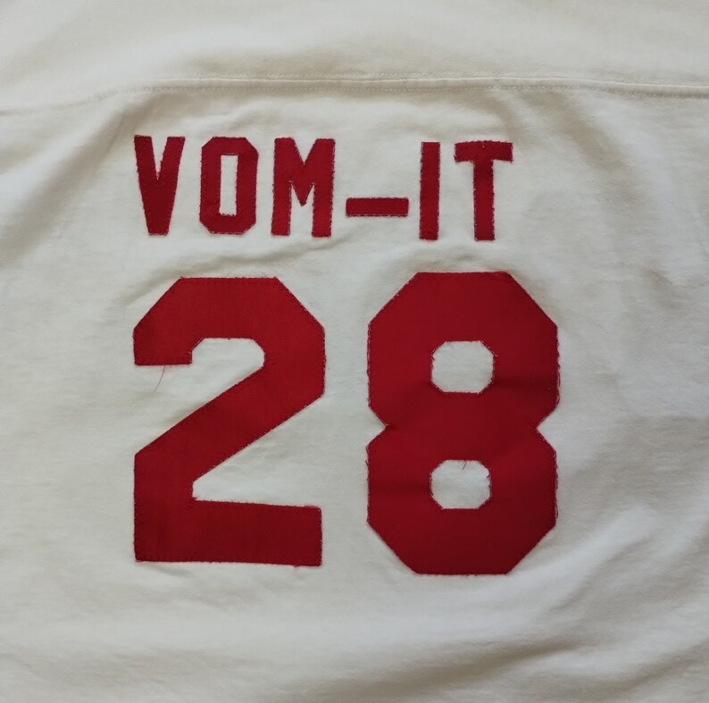 Vintage Gamma Phi Beta Jersey Cut Tee w/ Applique Named Vom-It // All Cotton Made in the USA T Shirt image 5