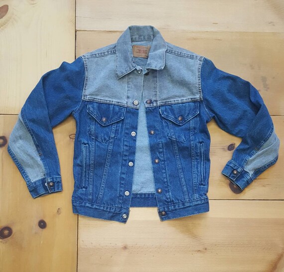 Vintage Levi's Denim Jacket // Rare 80s Two Tone