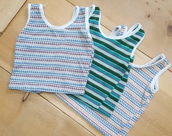 Vintage 70s Kids Ringer Tank Top // toddler size