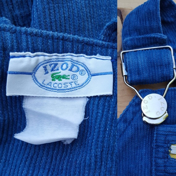 Vintage Kids Overalls  // Vtg IZOD Lacoste Cordur… - image 7