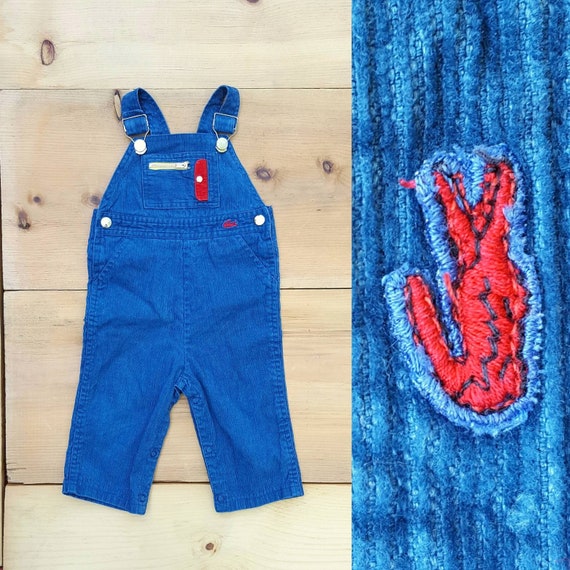 Vintage Kids Overalls  // Vtg IZOD Lacoste Cordur… - image 1