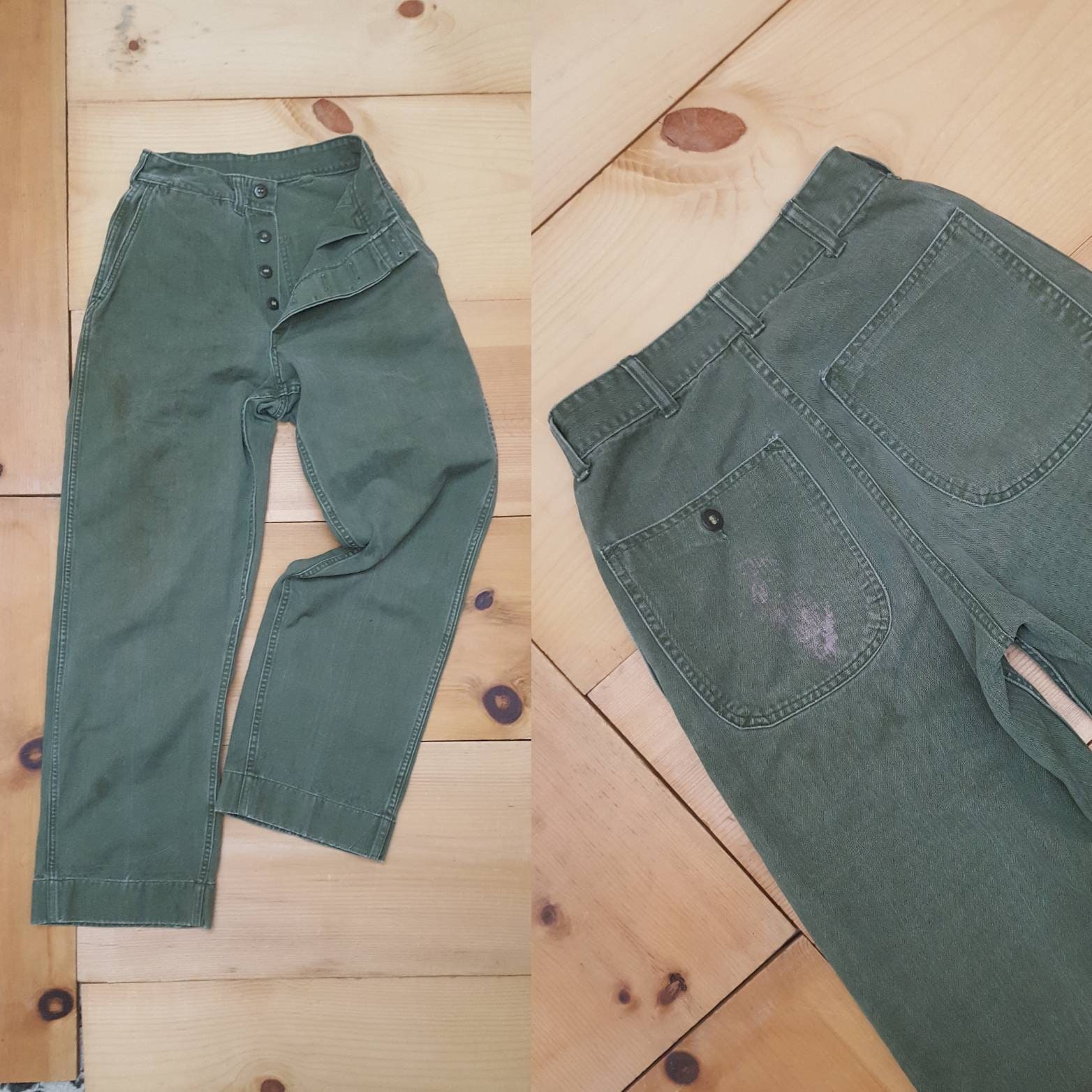 Warehouse Lot. 1236 USMC HBT P53 Utility Pants First-Time
