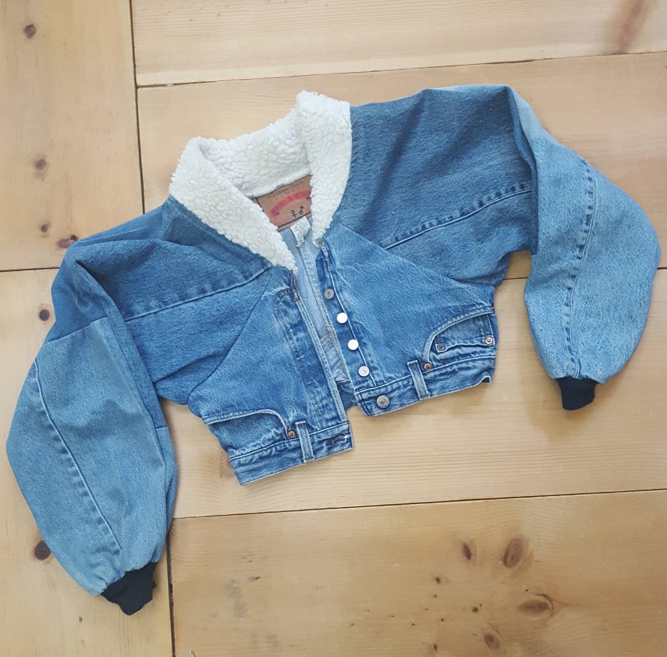 Vintage Denim Jacket // Unusual Cropped 