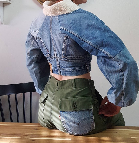 Vintage Denim Jacket // Unusual Cropped 