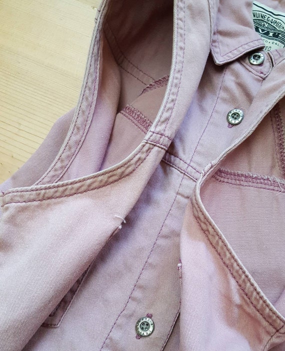 Vintage Levi's Shirt // Vtg  Levis Dusty Pink Cot… - image 6