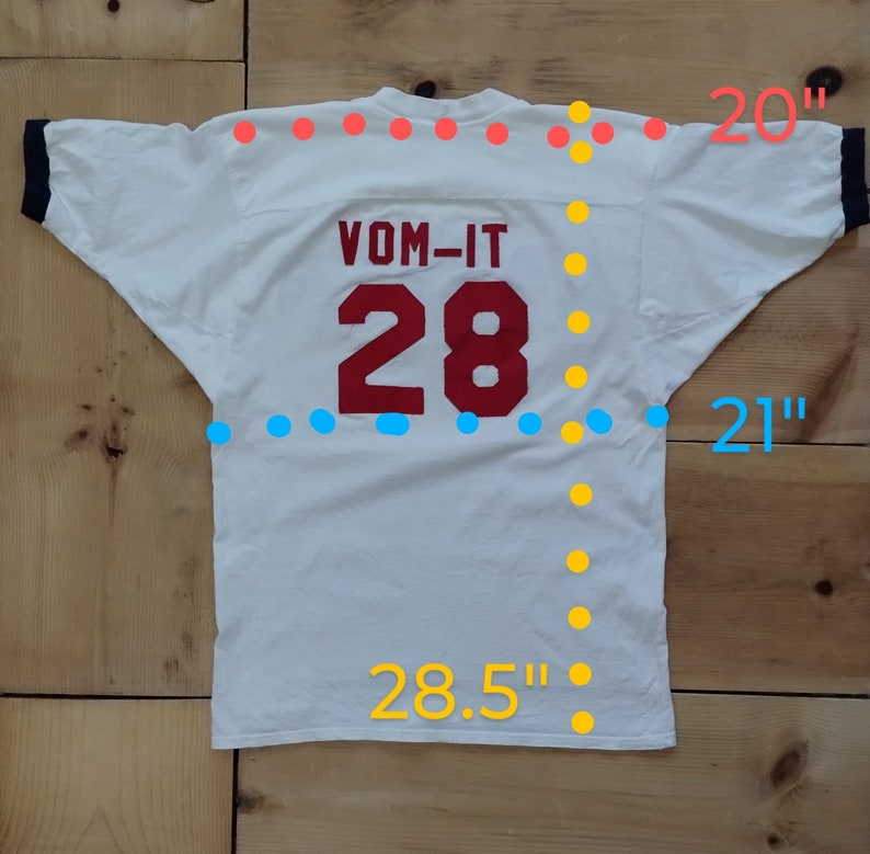 Vintage Gamma Phi Beta Jersey Cut Tee w/ Applique Named Vom-It // All Cotton Made in the USA T Shirt image 10