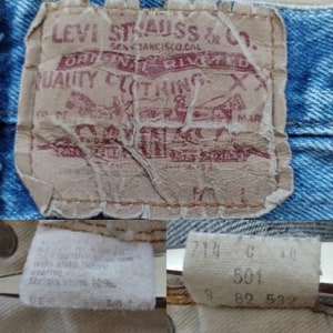 Vintage Levi's Cut Offs // Vtg 70s 80s Levis 501 Distressed Denim Shorts Made in USA // size 25 / 27 waist image 8