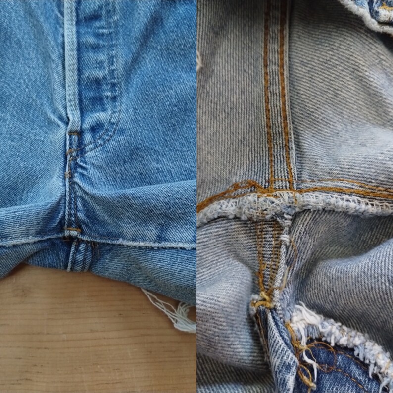 Vintage Levi's Cut Offs // Vtg 70s 80s Levis 501 Distressed Denim Shorts Made in USA // size 25 / 27 waist image 5