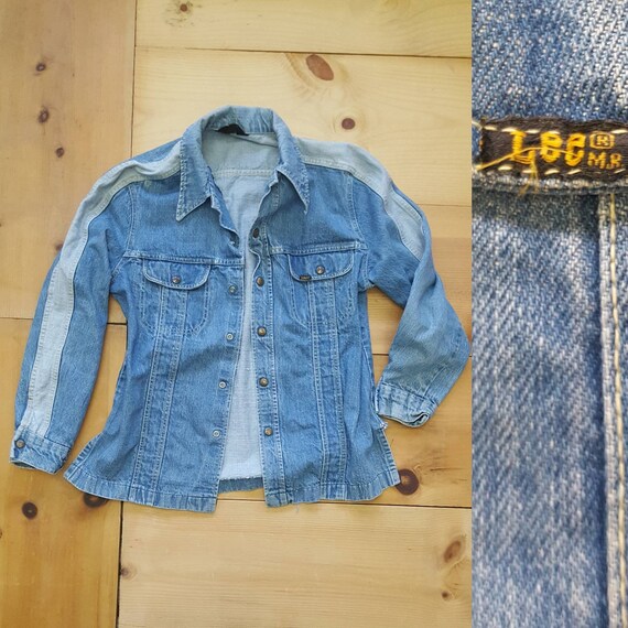 Vintage 70s LEE Two Tone Denim Shirt Jacket - Etsy