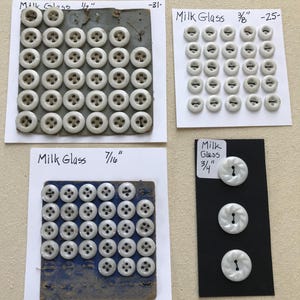 Milk Glass Button Sets Antique B-15