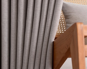 Extra Wide Linen Blackout Curtain Panels: Handmade, 19 Colors, Light Blocking