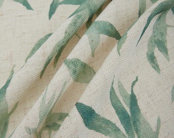 Extra Wide Linen Curtains, Luxury Modern Print, 3 Colors , Custom French Pleat, For Bedroom and Living Room
