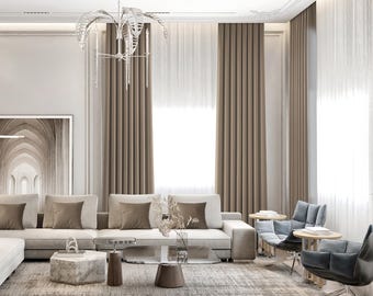 Extra Long Velvet 100% Blackout Curtains: Custom Size, Eco-Friendly, Thermal Pleats