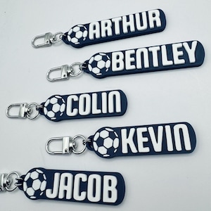 40% OFF BULK Personalized 3D Printed Soccer Keychain: Custom Team Bag Tag