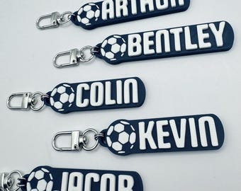 Bulk 20% off Personalized 3D Printed Soccer Keychain Custom Team Bag Tag