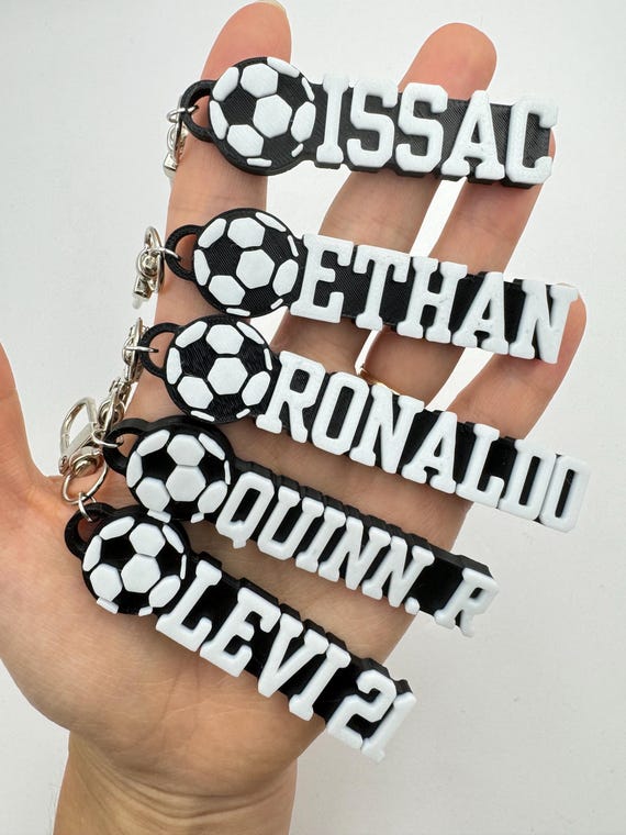 40 OFF BULK Personalized Soccer Keychain Soccer Bag Tag Sports Custom Name Tag Soccer Team Gift Soccer Keyrings Team Sports Gift 3D Printed Etsy