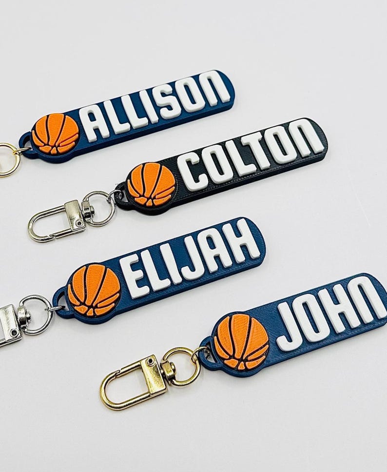Bulk 20% off Basketball Personalized Small Keychain Custom Basketball ...