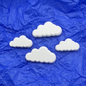 Cloud magnets cute plastic fridge hidden magnets home decor fun magnet set of 4 kitchen decor cute magnets gifts cloud decor fun gift ideas