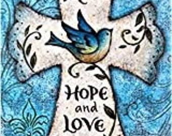 NEW Diamond Painting Full Drill Faith Hope and Love Christian Embroidery Cross Stitch Home Decor 30 x 40 cm