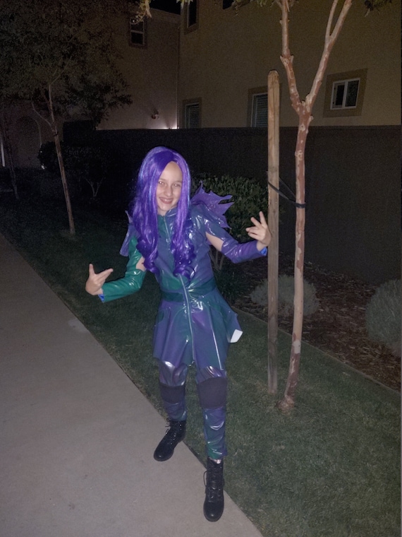 Custom Made Disney Descendants 3 Mal costume ADULT version music video long sleeve jacket dress and pants