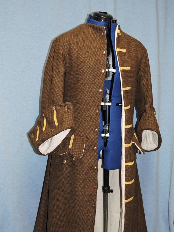 Custom Made Pirate frock coat, POTC, Jack Sparrow Custom Made wool broad cloth with functional buttonsany size, any color.