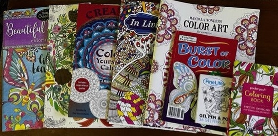 Bulk Lot of 8 Mandalas Butterflies Christmas Adult Coloring Books -   Ireland