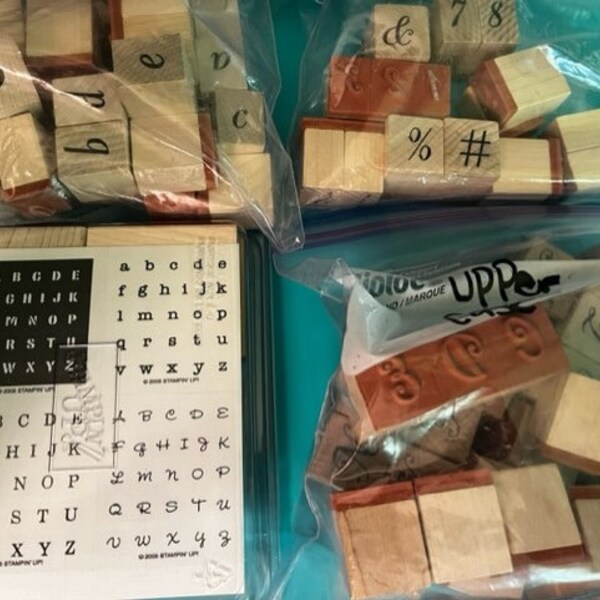 Upper and Lower Case Letter Stamps Etsy