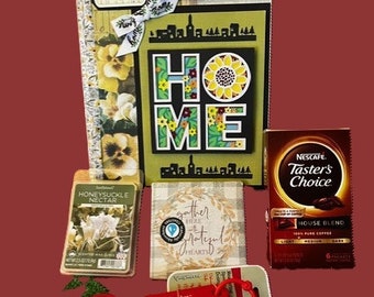 3D handmade "Home" Keepsake Box with 5 gifts for new home Housewarming Gift. Can be personalized!