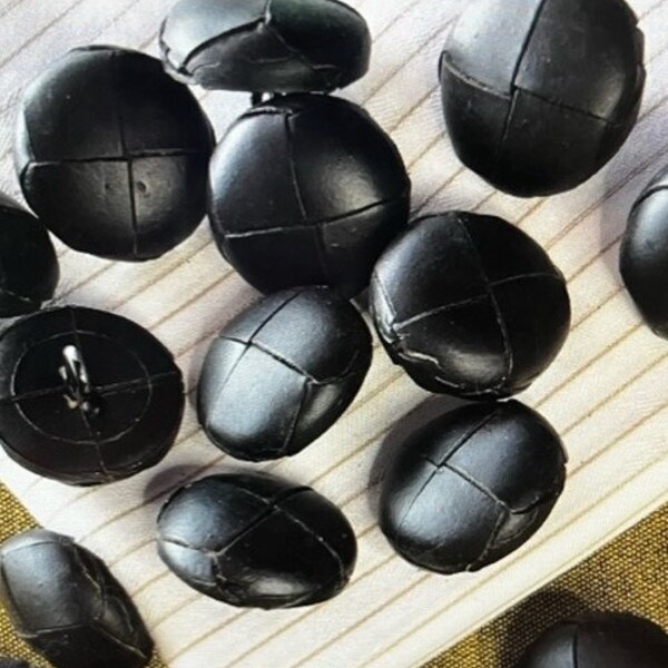 Faux Leather Buttons Etsy