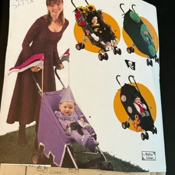 UNCUT Simplicity 2792 Renaissance baby stroller cover pirate ship bee floral pea pod and toddler size 1/2 1 2 3 4 costume Sewing Pattern