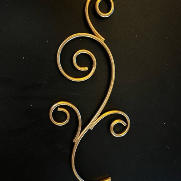 NEW Gold tone metal scroll decorative piece for crafting decorating costuming