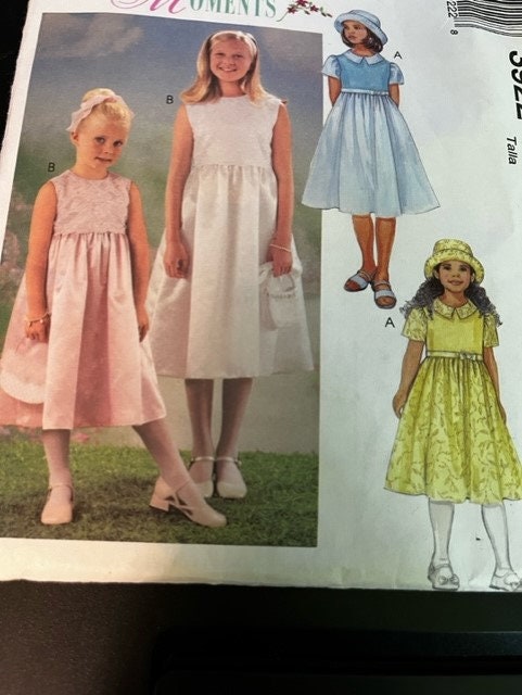 Used Vintage McCalls 3922 sleeveless or short sleeved dress girl's child size 3 4 5 6 Sewing Pattern