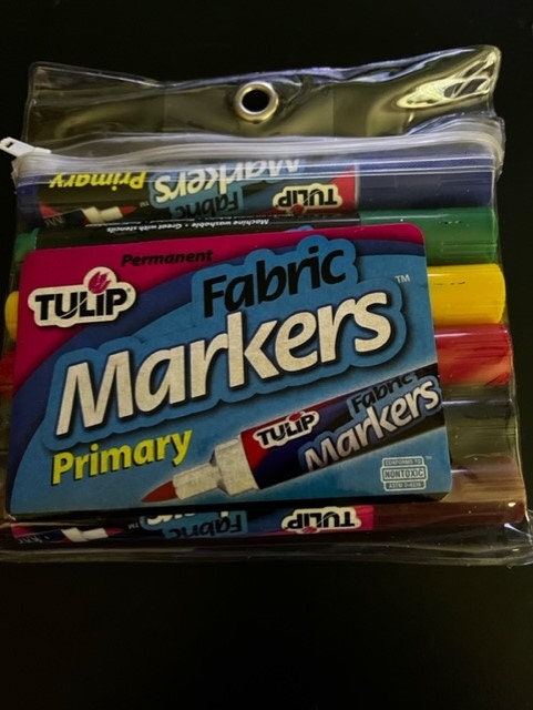 Tulip Fine Tip Fabric Markers - Rainbow (12 Pack)