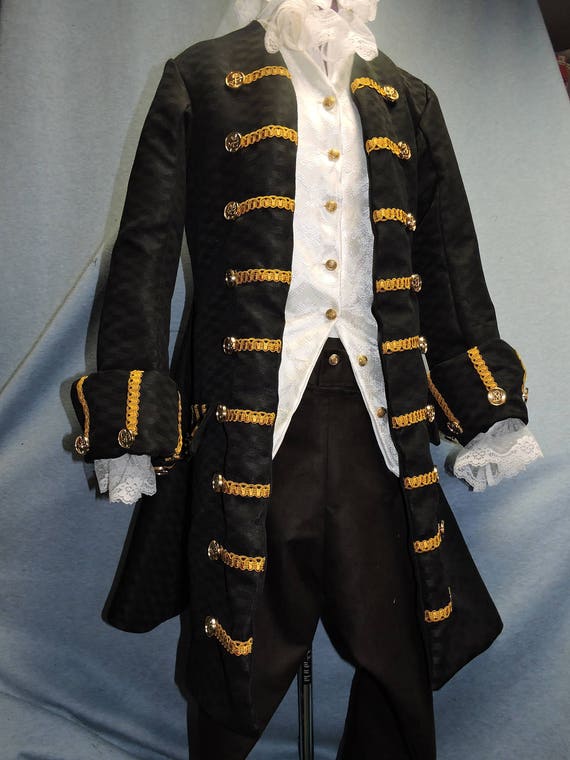 Pirate frock coat, POTC, Jack Sparrow, several styles, Custom Made any size, any color.