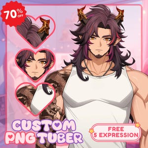 カスタムPNGTuberモデル | VeadotubeおよびTwitch用アニメPNGTuberアバター | PNGTuberコミッション | ストリーマー向けかわいいPNGモデル