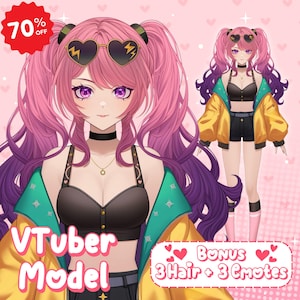 AANGEPASTE LIVE2D VTUBER-MODEL | PNGTuber, Live2D-modelcommissie, aangepast Vtuber-model voor commercieel gebruik, anime, aangepaste VTuber, animekunst