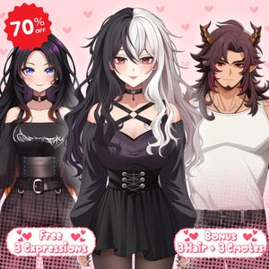 CUSTOM LIVE2D VTUBER MODEL Commission | Anime VTuber Avatar for Streamers | VTuber Character Design | VTuber, Commercial Use, VTuber female