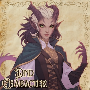 Spersonalizowana postać Dnd Art Prowizja Baldurs Gate Niestandardowa postać Dnd Dungeons & Dragons Postać Fantasy Art RPG Projekt postaci