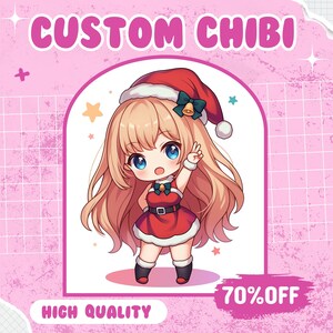 AANGEPASTE CHIBI, cartoon, fanart, origineel personage Anime Pngtuber Commission Twitch, Chibi-logo, schattige chibi, Chibi-emotes, kerstemotes