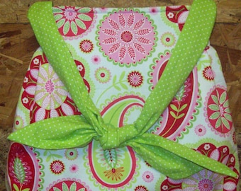 Michael MIller Gypsy Bandana in pink and green fabric  handbag