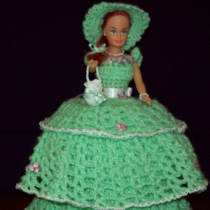 Crochet doll jewelry box for girls easter basket
