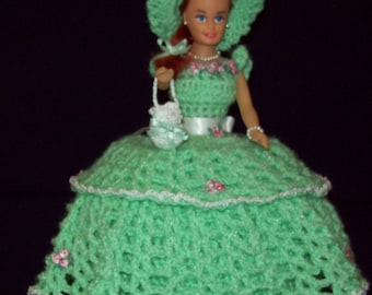 Crochet doll jewelry box for girls easter basket